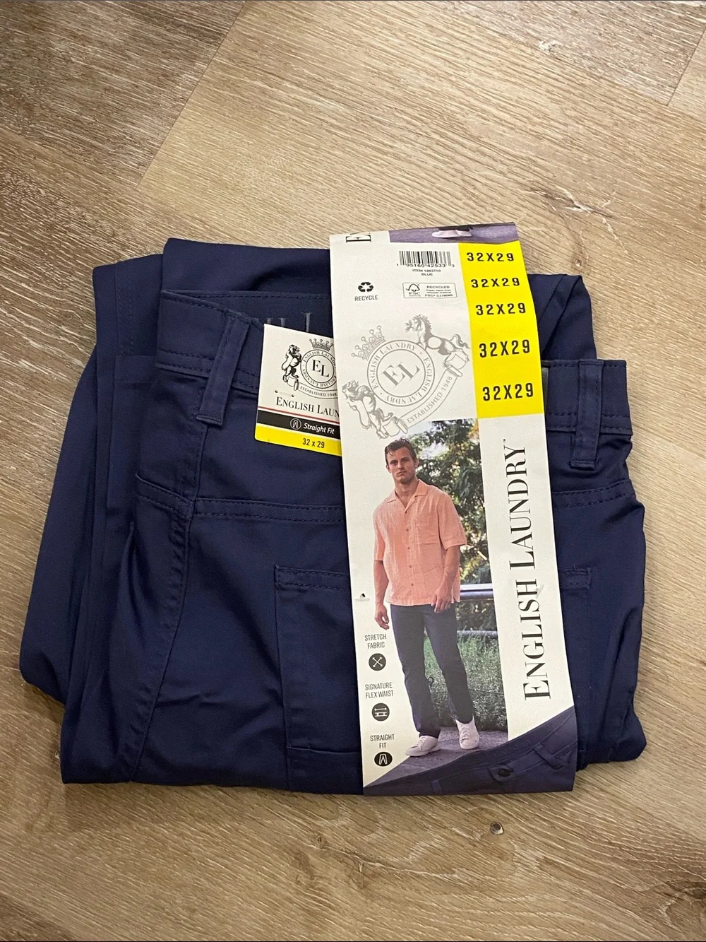 🆕 English Laundry Men's Air Touch Comfort Stretch Straight Fit 5-Pocket Pant
